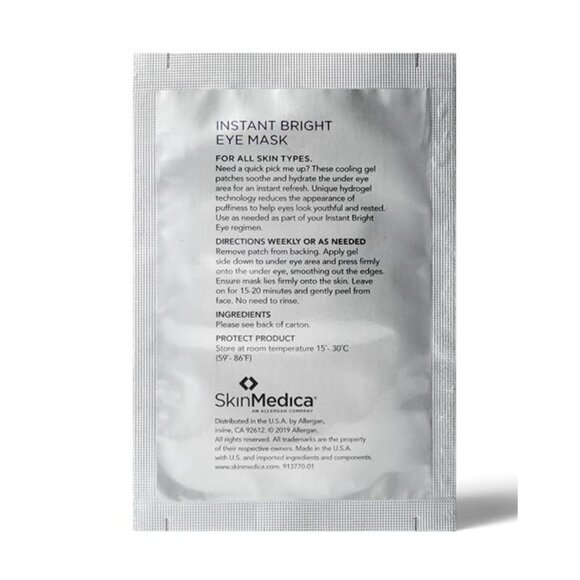 SkinMedica Instant Bright Eye Masks - Under Eye Patches for Puffy Eyes and Dark - Picture 2 of 3